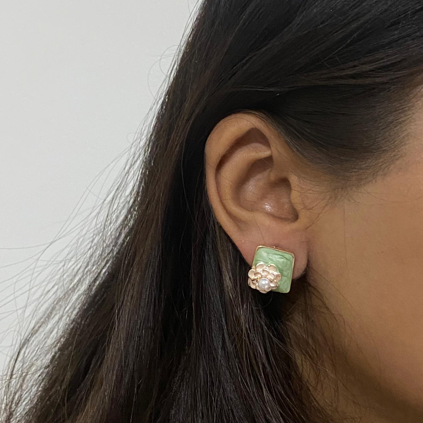 Mint Bloom Studs