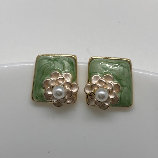 Mint Bloom Studs